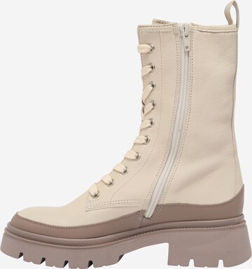 GABOR Lace-Up Ankle Boots in Beige