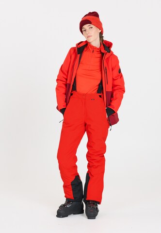 Whistler Regular Workout Pants 'Drizzle' in Red