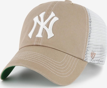 47 BrandŠilterica 'Gorra 47 brand tostada yankees clean up cap' - bež boja: prednji dio