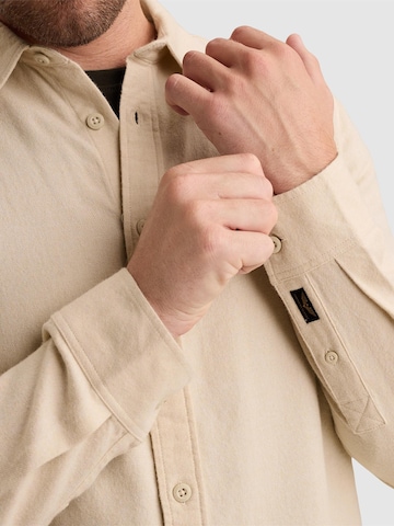 Coupe regular Chemise 'Shirt in 100% cotton with embroidered logo' PME Legend en beige