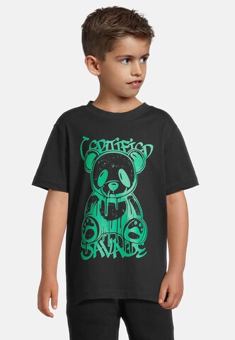 T-Shirt 'Savage Teddy' Urban Classics en noir : devant