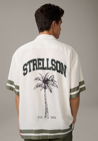 STRELLSON Comfort fit Overhemd ' Cayne' in Beige