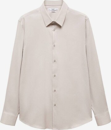 MANGO MAN Button Up Shirt 'Emotion' in Grey: front