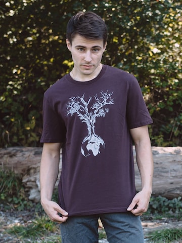 Life-Tree Shirt 'Weltenbaum' in Brown