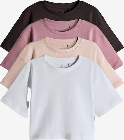 The Set T-Krekls, krāsa - bēšs / šokolādes krāsas / vecrozā / balts, Preces skats