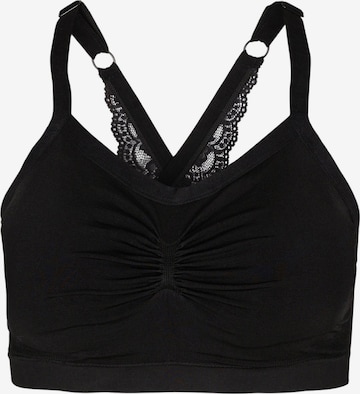 Devoted by Zizzi Bustier BH 'LCASSIDY' in Zwart: voorkant