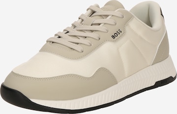 Baskets basses 'Titanium' BOSS en beige : devant