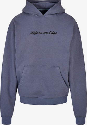 Sweat-shirt 'Peanuts - Life on the edge' Merchcode en bleu : devant