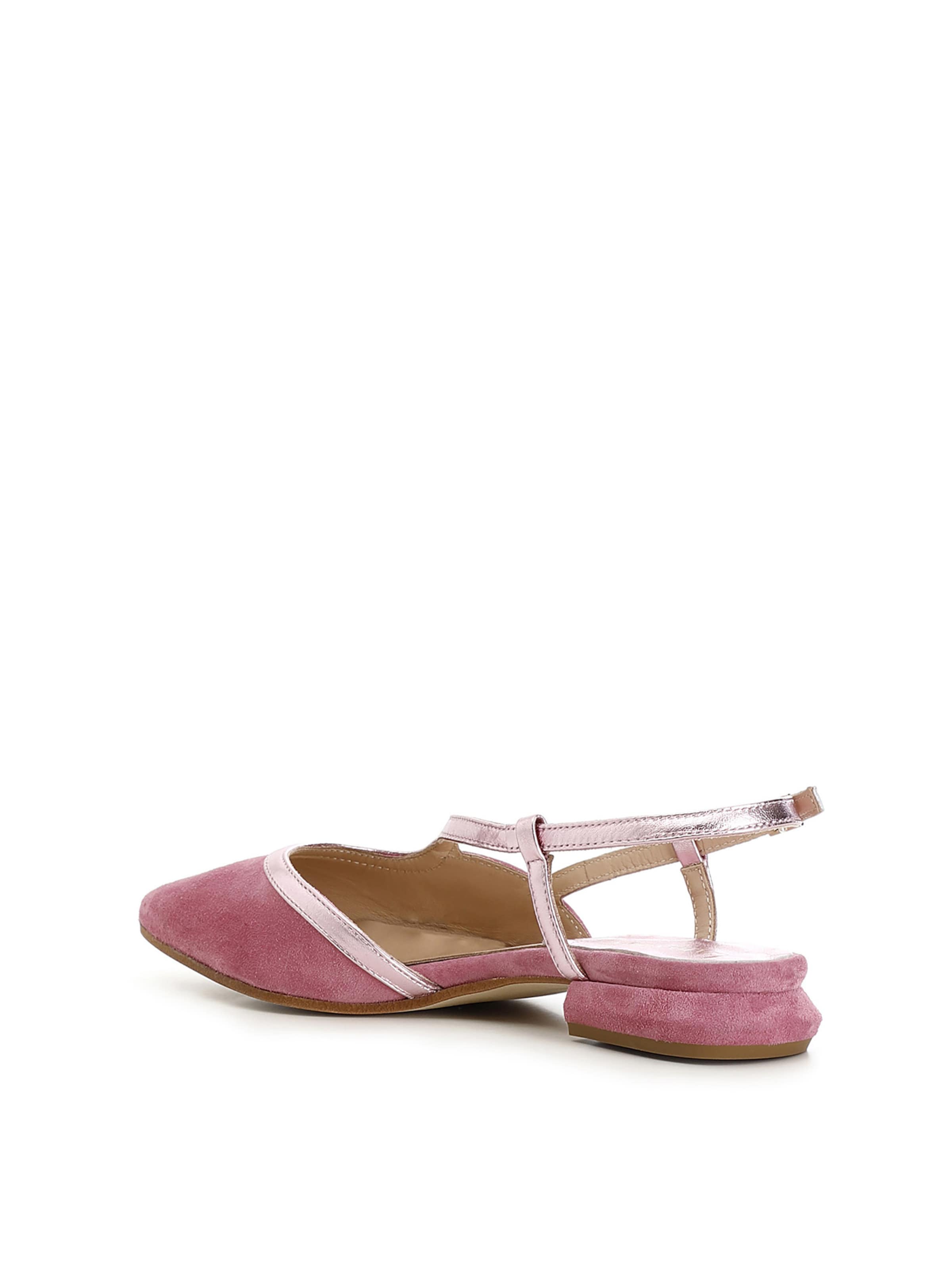 CAFè NOIR Ballerina met riempjes in Roze