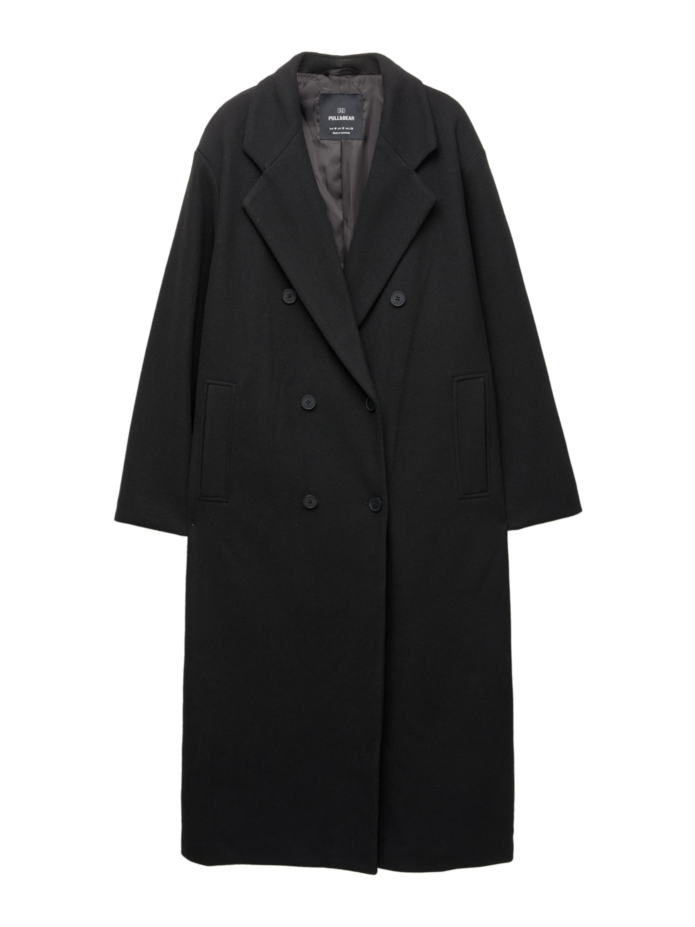 Pull&Bear Mantel in Schwarz: Vorderseite