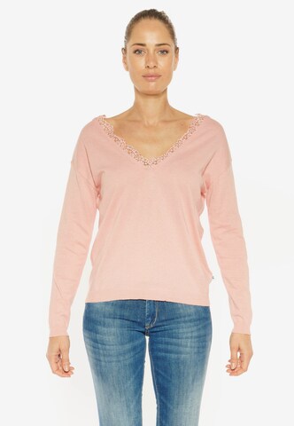 Le Temps Des Cerises Sweater 'BELAN' in Pink: front