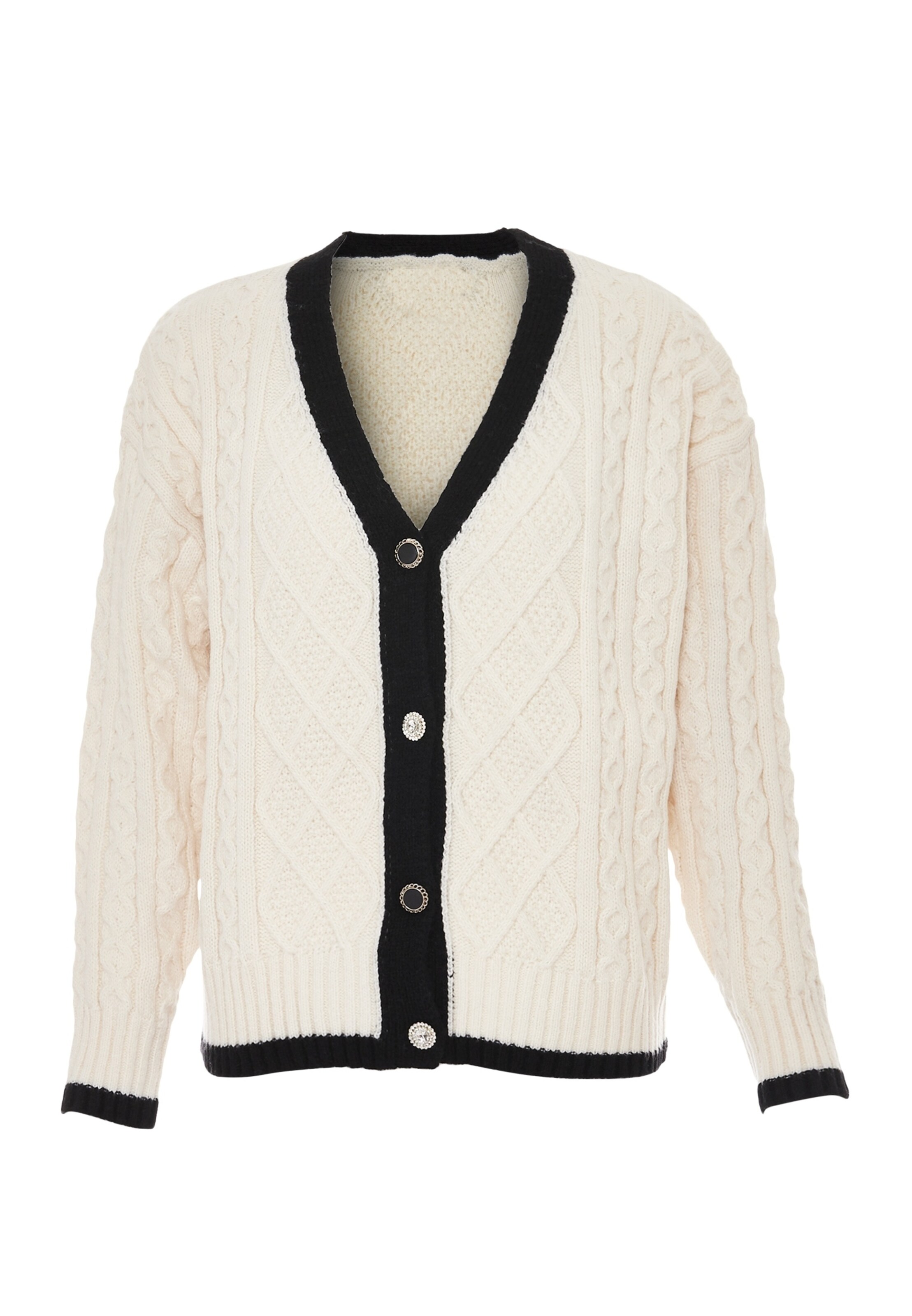 CARNEA Knit cardigan in White: front