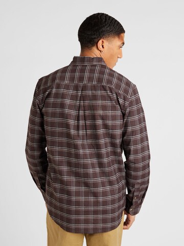 BURTON MENSWEAR LONDON Regular fit Button Up Shirt in Brown