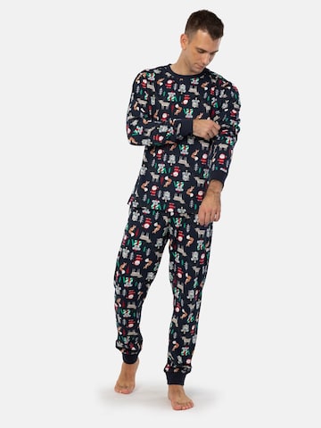 PANTONECLO Pajamas long 'Pantoneclo Men’s Pajama Set' in Mixed colours