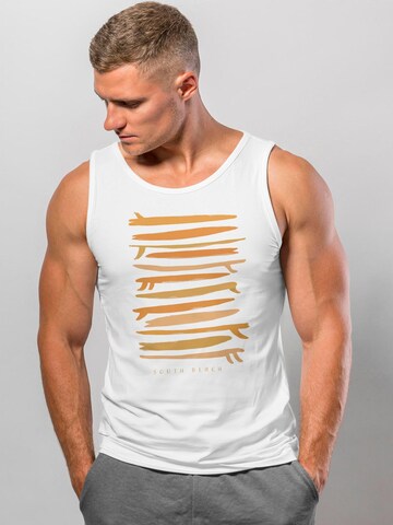 Neverless Shirt 'Surf Boards South' in White