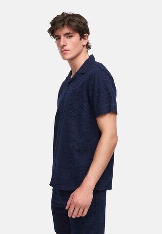 Kronstadt Regular fit Button Up Shirt ' KSArlin ' in Blue