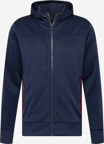 Hackett London Zip-Up Hoodie in Blue: front