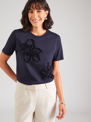 T-shirt COMMA en bleu : devant