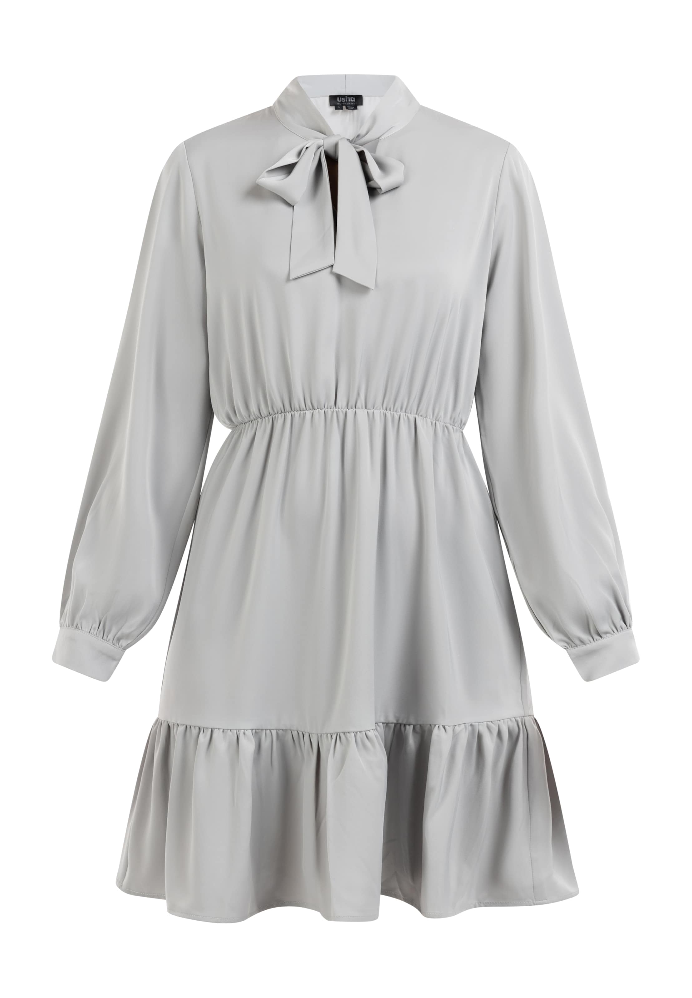 usha BLACK LABEL Košilové šaty – šedá: přední strana