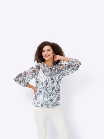 heine Blouse in Blauw: voorkant