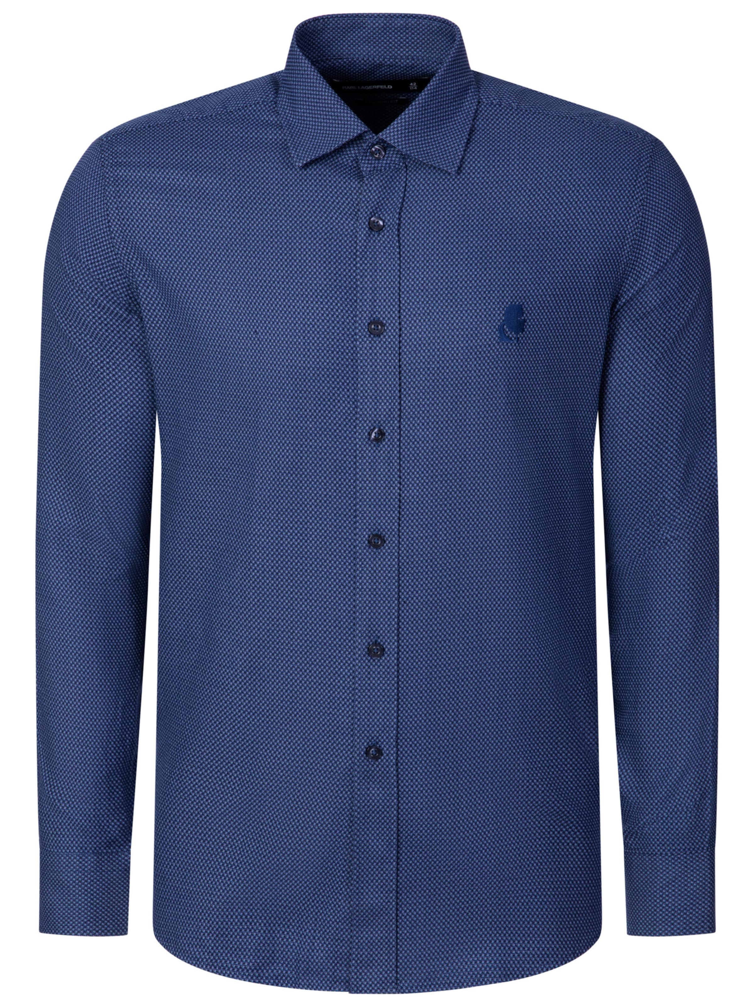 Karl Lagerfeld Button Up Shirt ' 605084 ' in S-M in Dark blue, Item view
