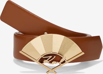 Karl Lagerfeld Belt 'Signature Fan' in Brown: front