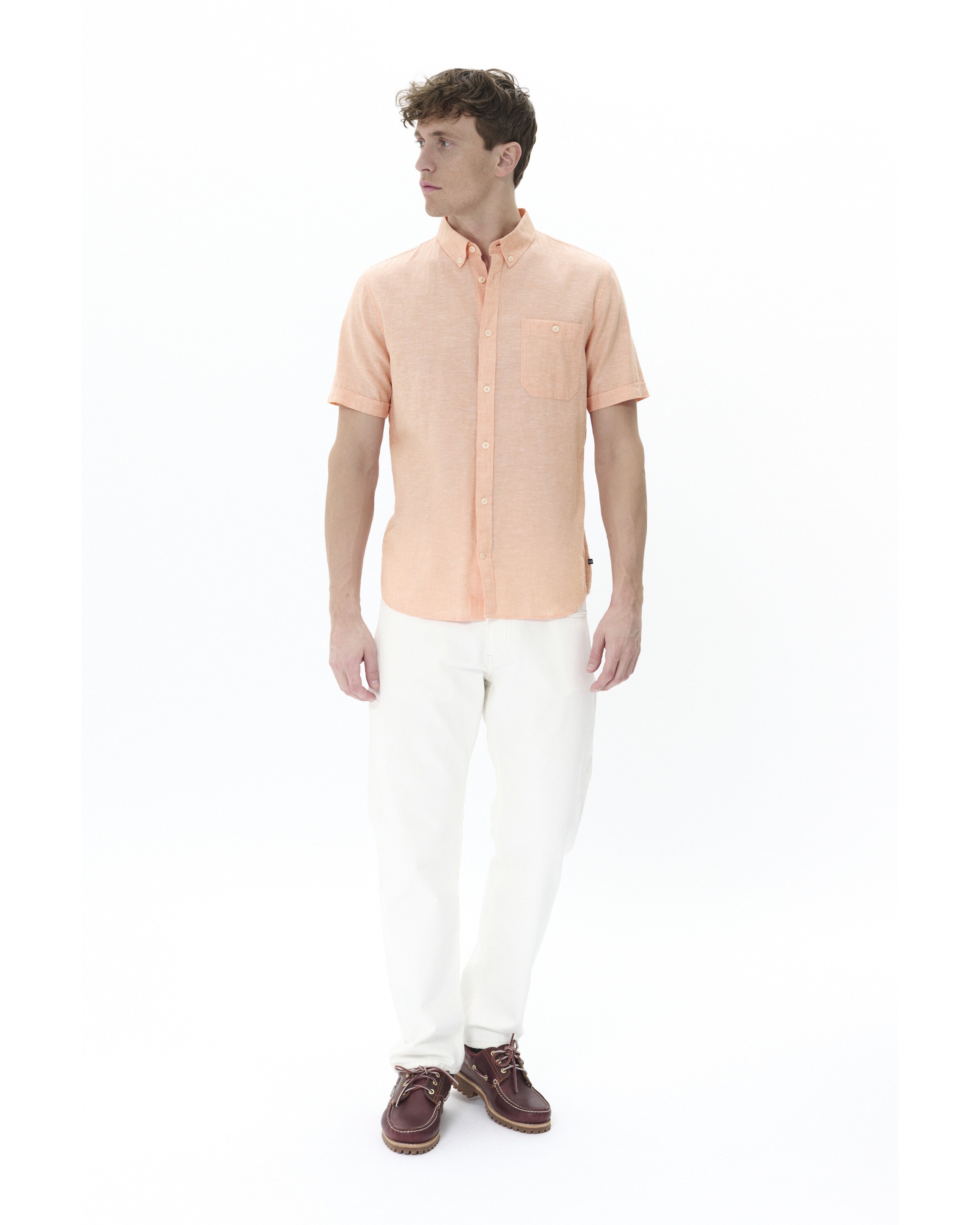 Matinique Regular fit Button Up Shirt 'Trostol' in Orange