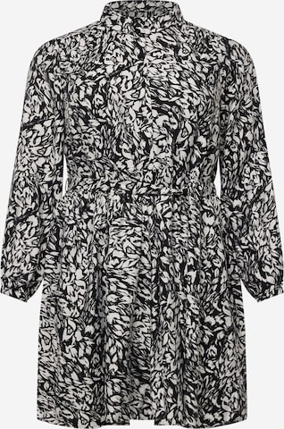 Vero Moda Curve Blousejurk 'DEBBYANA' in Zwart: voorkant