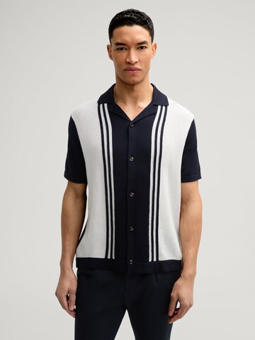 JOOP! Gebreid vest 'Kamor' in Blauw: voorkant
