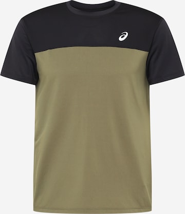 ASICS - Camisa funcionais 'RACE' em verde: frente