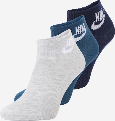 Kojinės 'Everyday' iš Nike Sportswear, spalva – tamsiai mėlyna / safyro / šviesiai pilka / balta, Prekių apžvalga