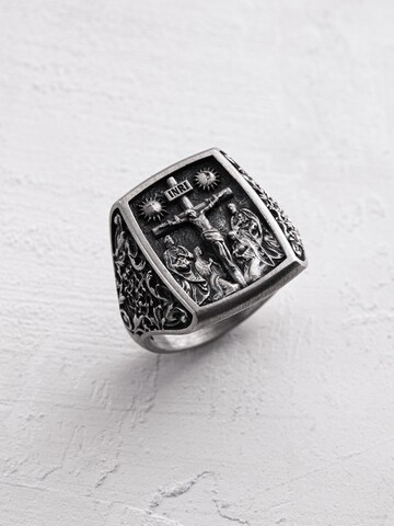 REYTEL Ring 'CRUCIFIXION OF JESUS CHRIST' in Silber: Vorderseite