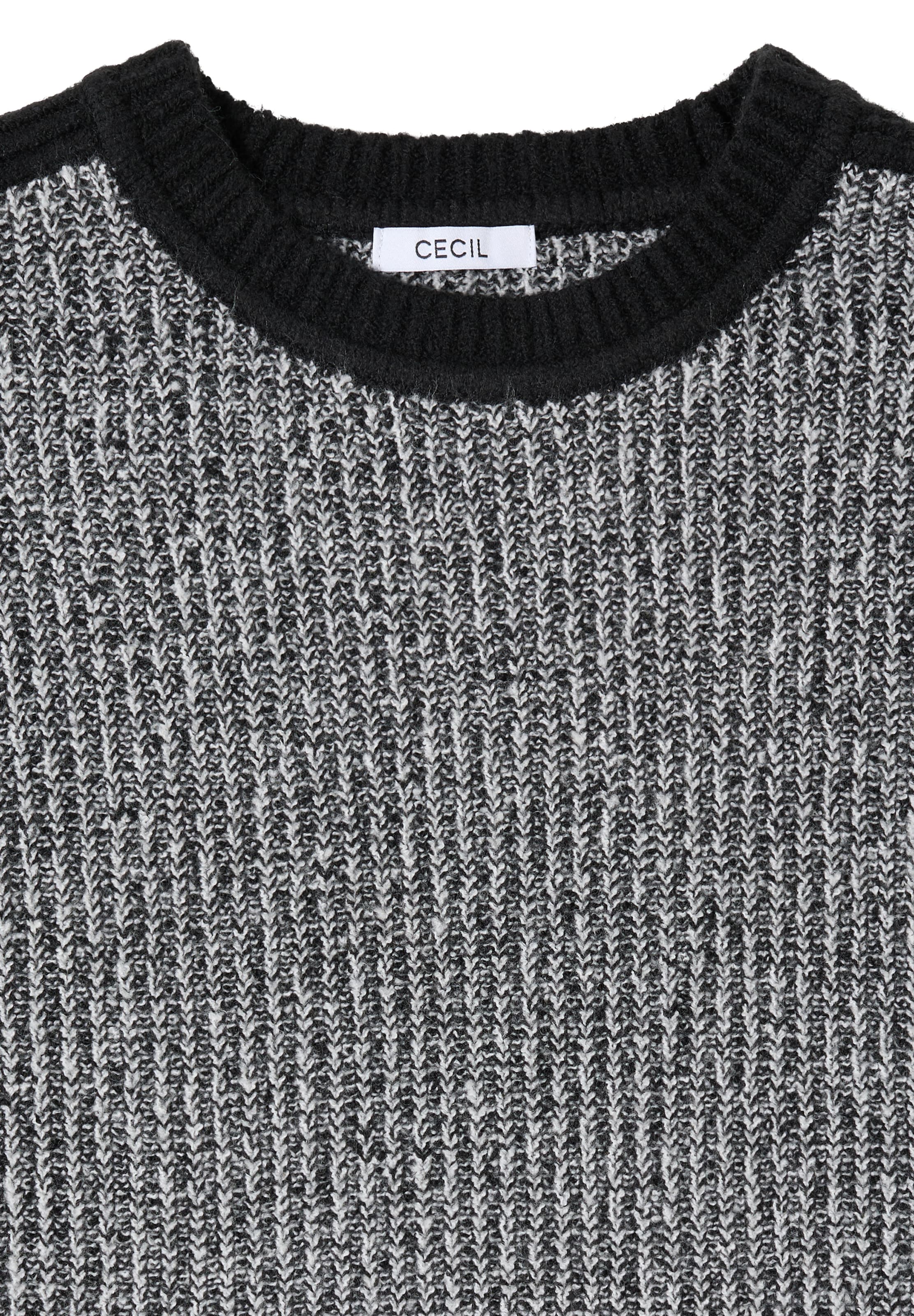 STREET ONE Pullover 'Mouliné' in Grau