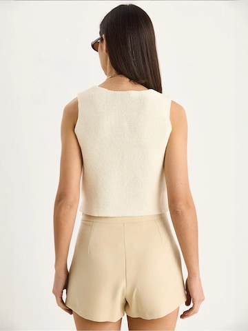 Cardigan Bianco Lucci en beige