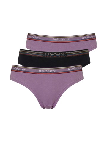 SNOCKS Thong in Purple: front