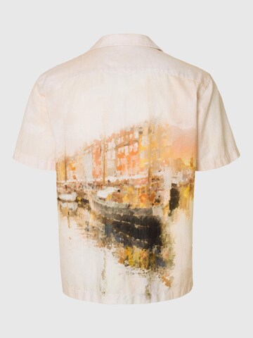 SELECTED HOMME Comfort fit Button Up Shirt in Orange