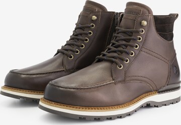 Travelin Lace-Up Shoes 'Lindelund' in Brown