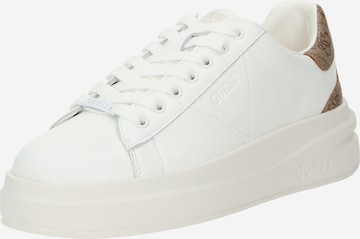 Sneaker low 'Elbina' de la GUESS pe alb: față