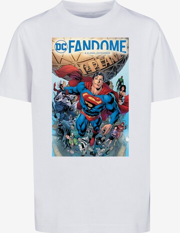 F4NT4STIC Shirt 'DC Fandome Superman Hero Collage' in White: front