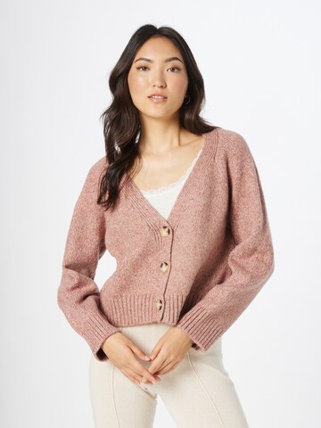 ABOUT YOU Knit cardigan 'Ruby' in Pink: front