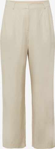 Guido Maria Kretschmer Curvy - Pierna ancha Pantalón plisado 'Avena' en beige: frente