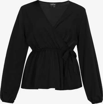 Chemisier usha BLACK LABEL en noir : devant