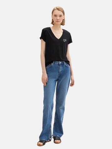 TOM TAILOR DENIM T-Shirt in Schwarz