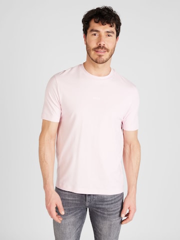 BOSS T-shirt 'Chup' i rosa: framsida