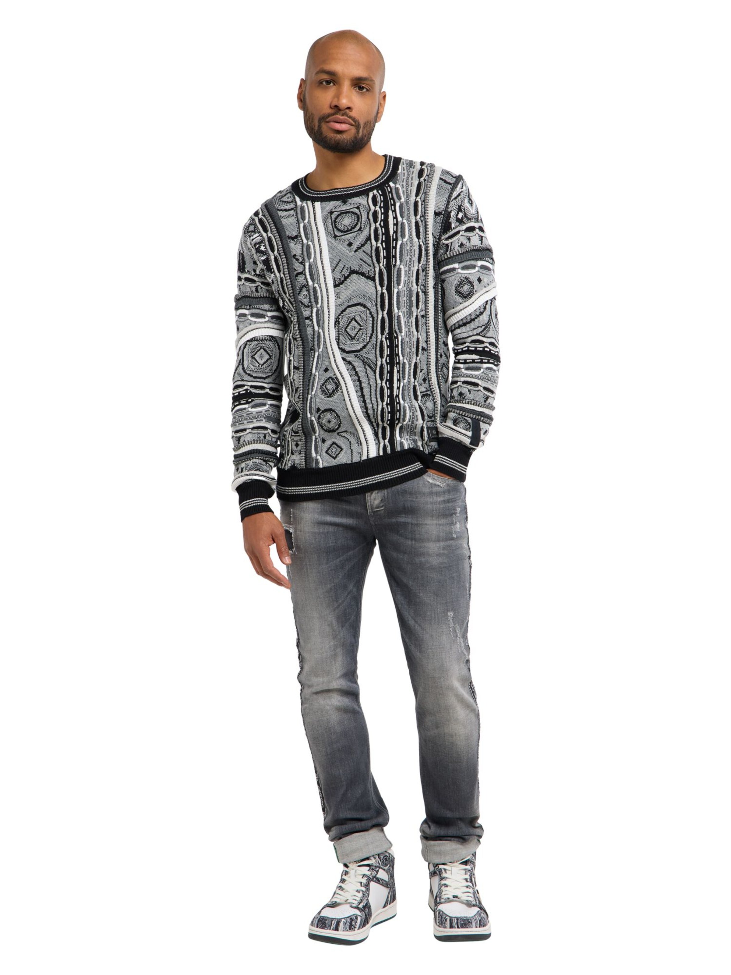 Carlo Colucci Sweater 'Fazal' in Black: front