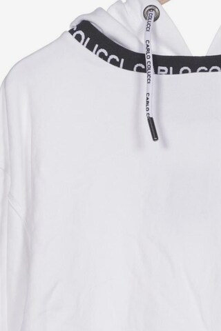 Carlo Colucci Sweatshirt & Zip-Up Hoodie in XXL in White