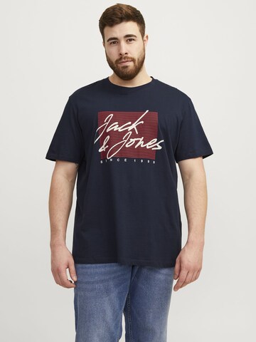 T-Shirt 'ZURI' Jack & Jones Plus en bleu