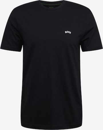 Tricou de la BOSS Green pe negru: față