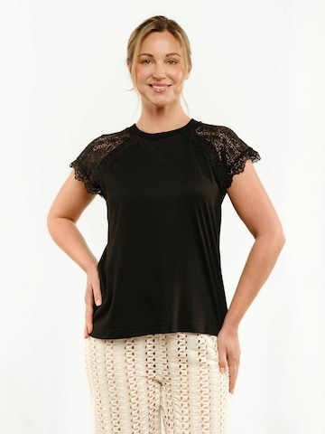 Liberte Essentiel T-shirt ' MILLA ' in Schwarz: Vorderseite