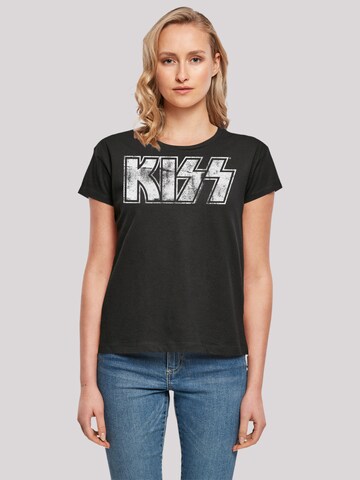 T-shirt 'Kiss' F4NT4STIC en noir : devant